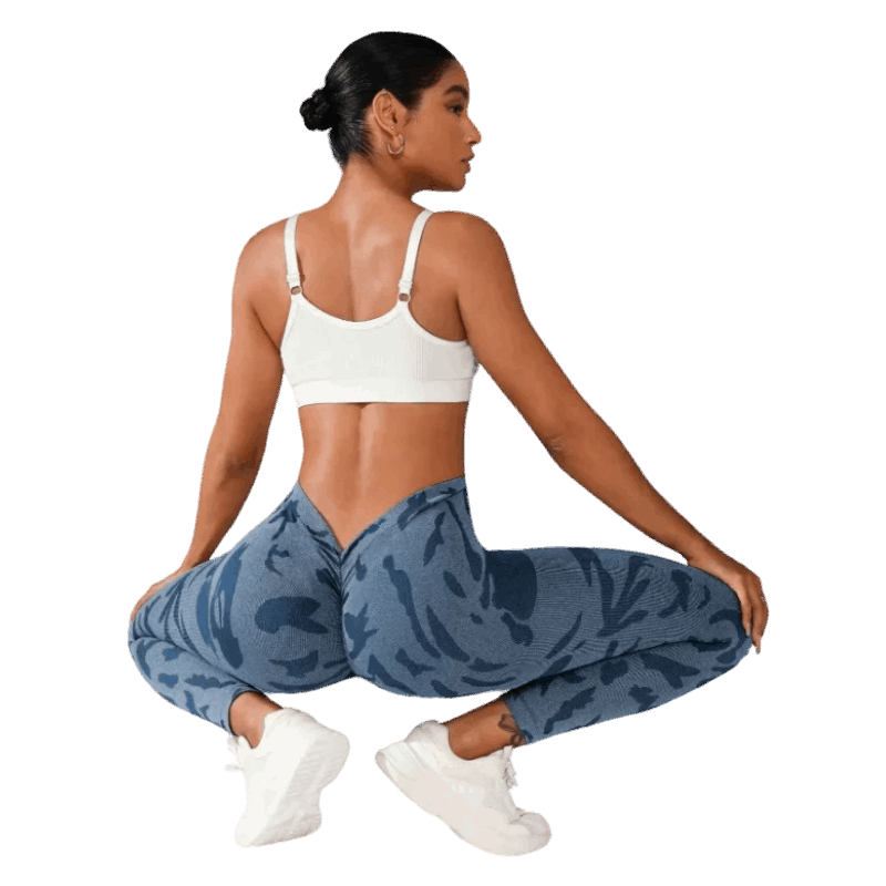 Legging Femme SYNAPSE bleu accroupi