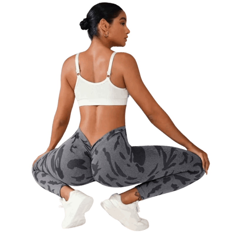 Legging Femme SYNAPSE gris accroupis