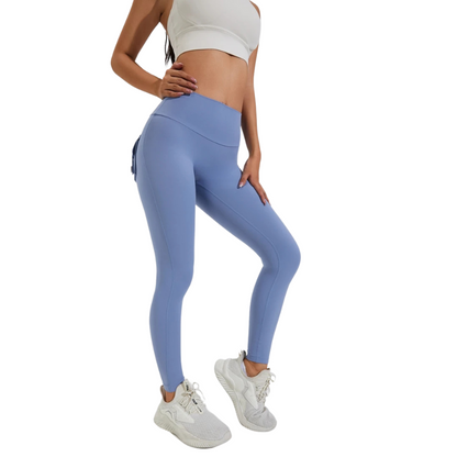 BootyBoost: Legging pour femmes Push-up bleu clair face
