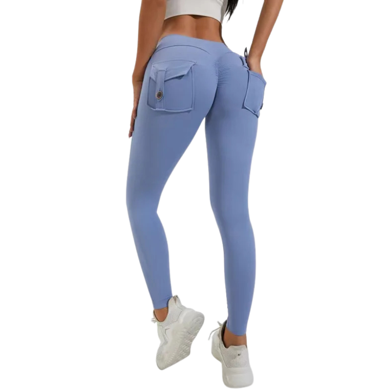 BootyBoost: Legging pour femmes Push-up bleu clair fesse