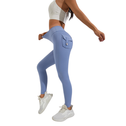 BootyBoost: Legging pour femmes Push-up bleu clair profil