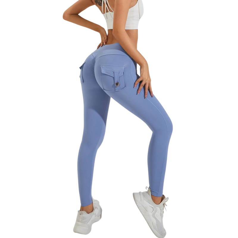 BootyBoost: Legging pour femmes Push-up bleu clair profil 3