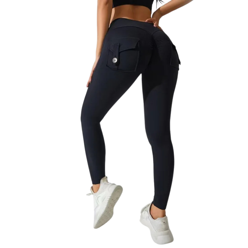 BootyBoost: Legging pour femmes Push-up bleu marine fesse