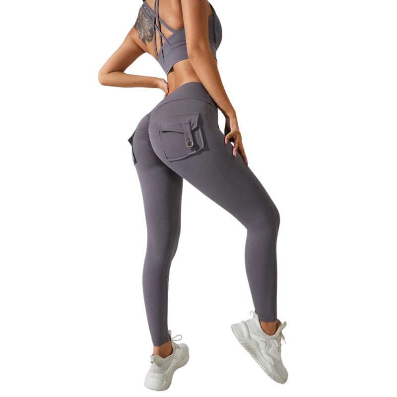 BootyBoost: Legging pour femmes Push-up gris fesse