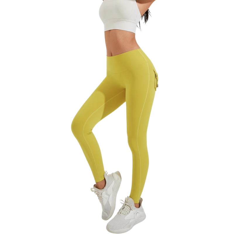 BootyBoost: Legging pour femmes Push-up jaune profil