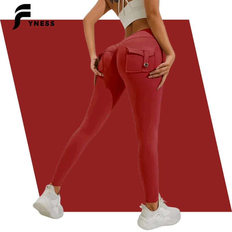 BootyBoost: Legging pour femmes Push-up variant rouge