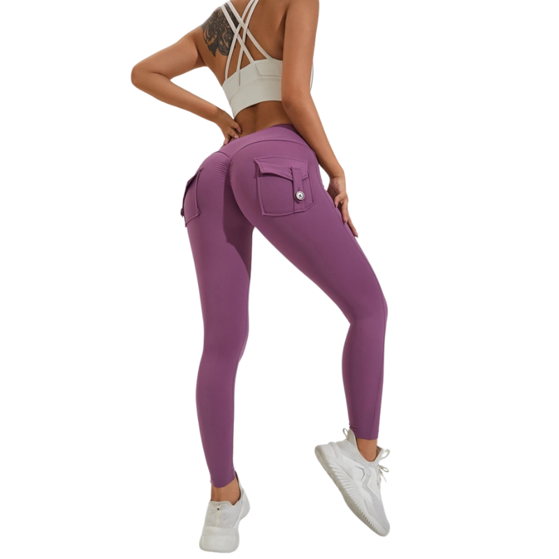 BootyBoost: Legging pour femmes Push-up violet jambe