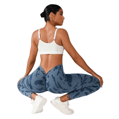 Legging Femme SYNAPSE bleu accroupi
