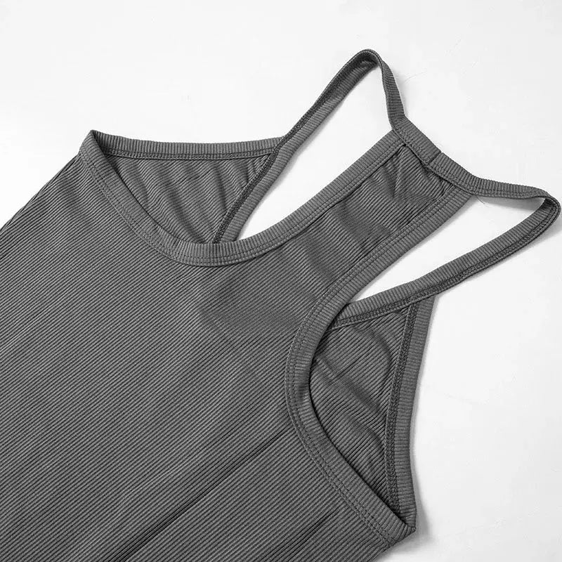 Sleeveless V Neck Ribbed Tank Top Spring Summer 2025 Women Clothes Casual Basic Top Black White Gray Camisloe Wholesale