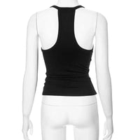 Sleeveless V Neck Ribbed Tank Top Spring Summer 2025 Women Clothes Casual Basic Top Black White Gray Camisloe Wholesale