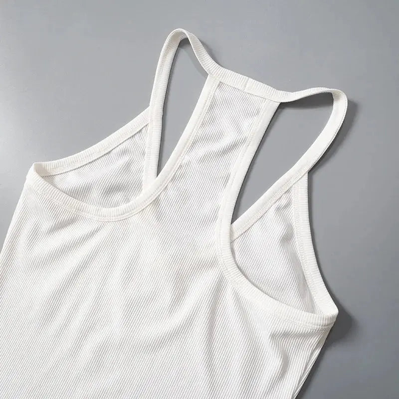 Sleeveless V Neck Ribbed Tank Top Spring Summer 2025 Women Clothes Casual Basic Top Black White Gray Camisloe Wholesale