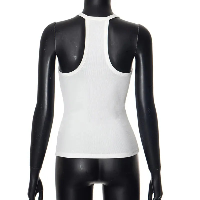 Sleeveless V Neck Ribbed Tank Top Spring Summer 2025 Women Clothes Casual Basic Top Black White Gray Camisloe Wholesale