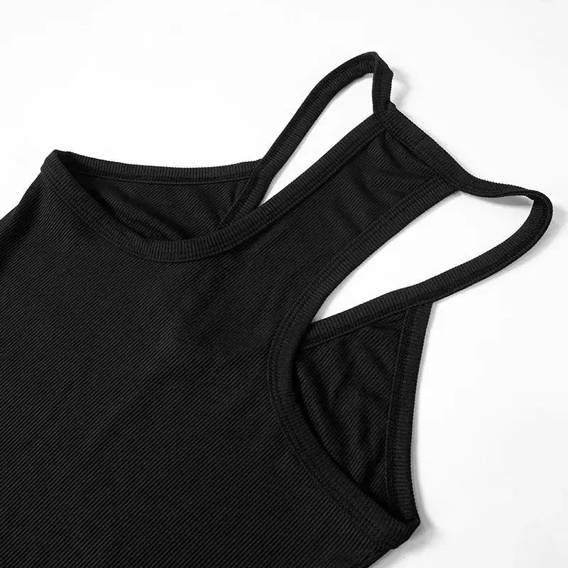 Sleeveless V Neck Ribbed Tank Top Spring Summer 2025 Women Clothes Casual Basic Top Black White Gray Camisloe Wholesale