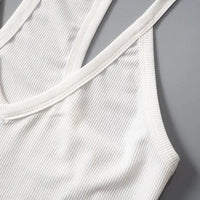 Sleeveless V Neck Ribbed Tank Top Spring Summer 2025 Women Clothes Casual Basic Top Black White Gray Camisloe Wholesale